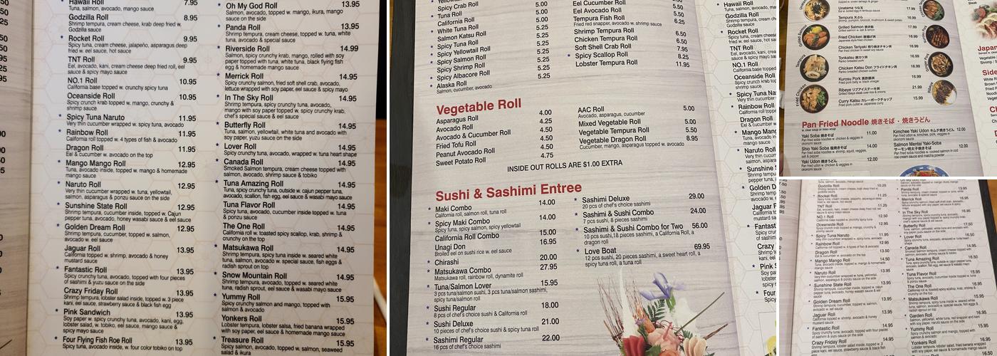 Matsukawa Sushi & Ramen Cuisine Menu