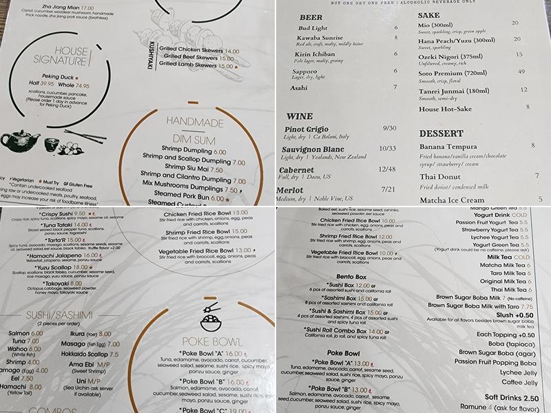 Ichimora Menu