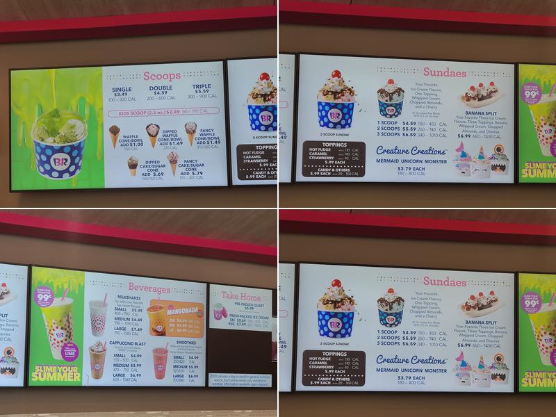Baskin-Robbins Menu