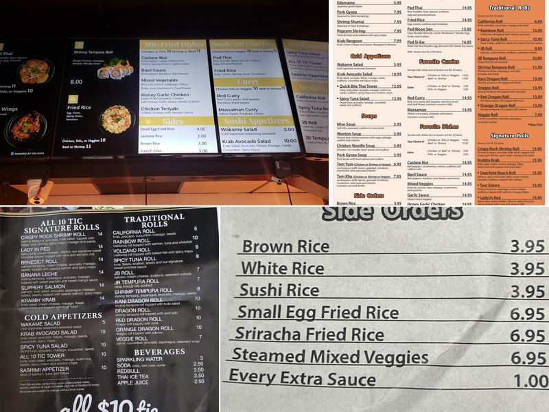 Quick bite Thai & Sushi Menu