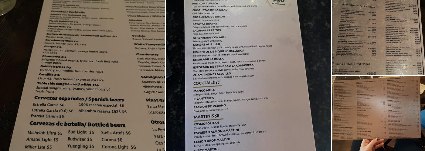 Eatapas Menu