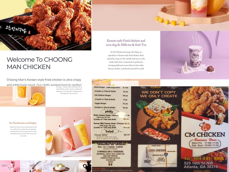 CM Korean Fried Chicken & Ssong’s Hot Dog Menu