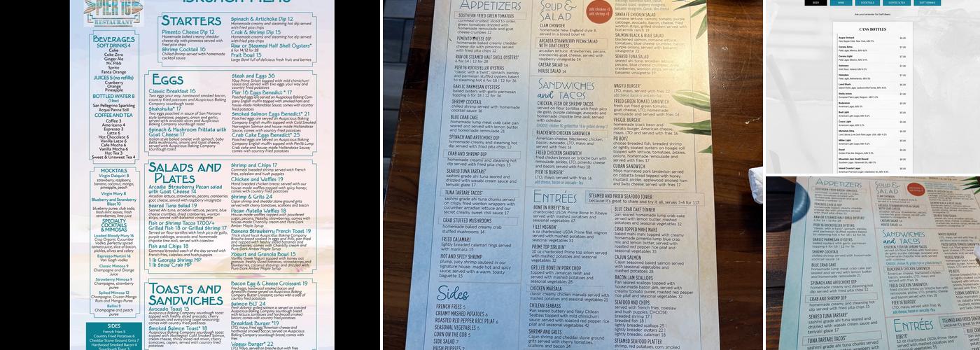 Pier 16 Menu