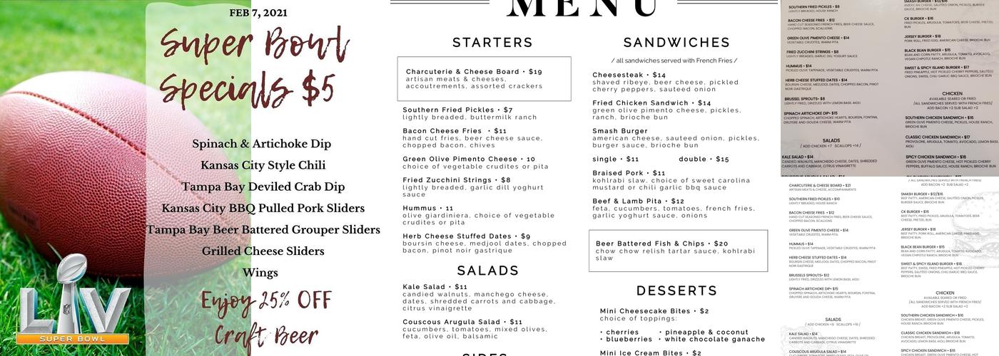 Craft Kitchen Menu