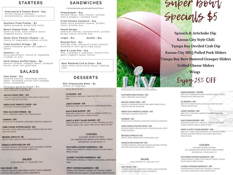 Craft Kitchen Menu