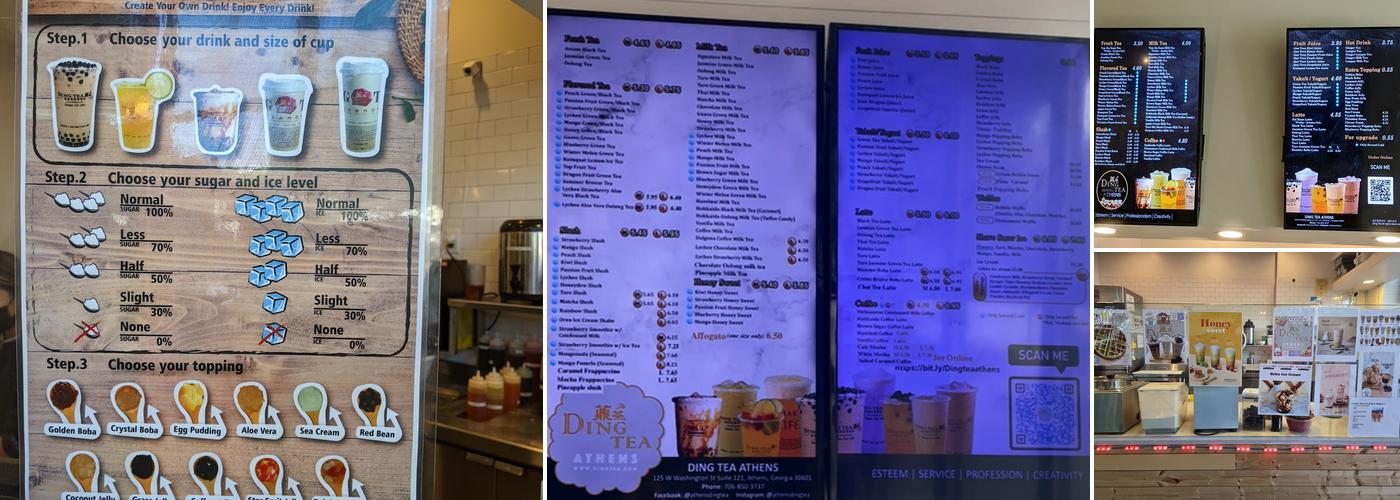 Ding Tea Athens Menu