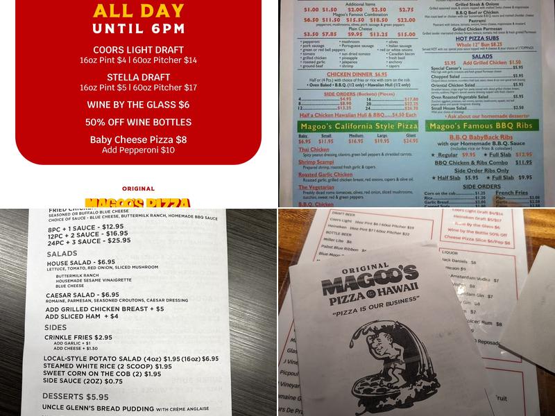 Original Magoo's Pizza Menu