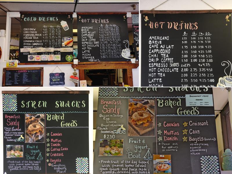 The Sippin Siren Menu