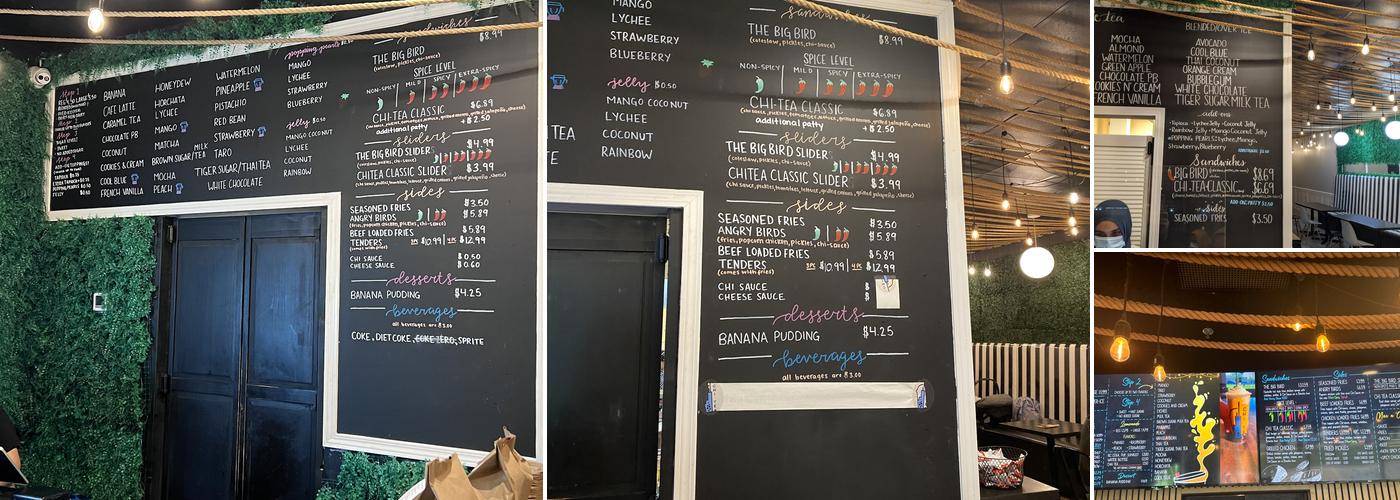 CHI TEA Menu
