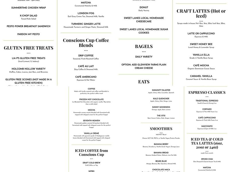 Stompin' Grounds Cafe Menu