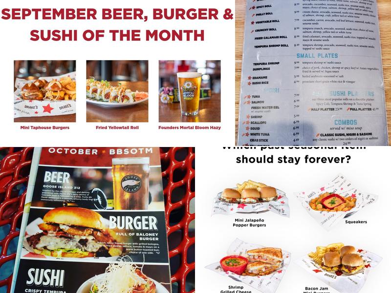 Drake’s Shiloh Menu