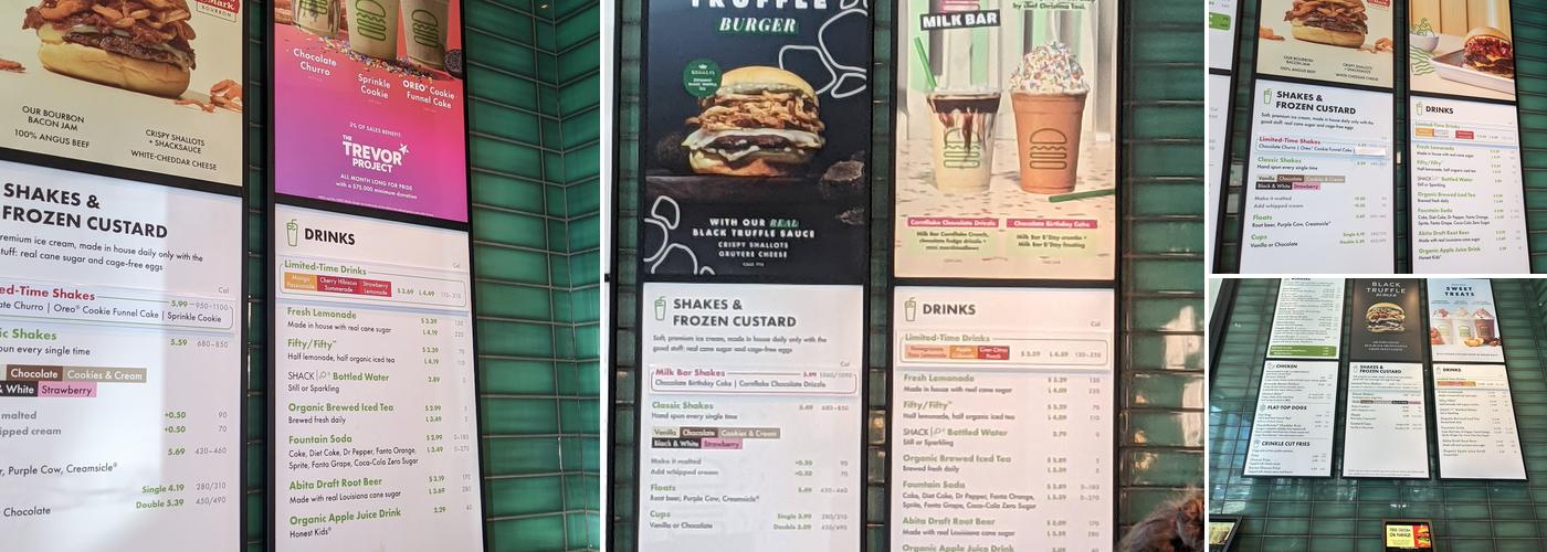 Shake Shack Hilldale Center Menu
