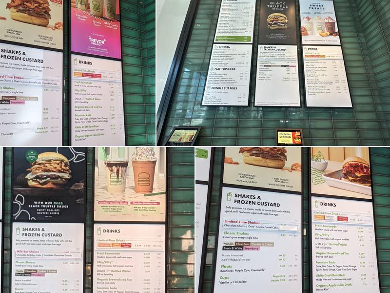 Shake Shack Hilldale Center Menu