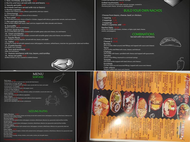 El PATIO Menu