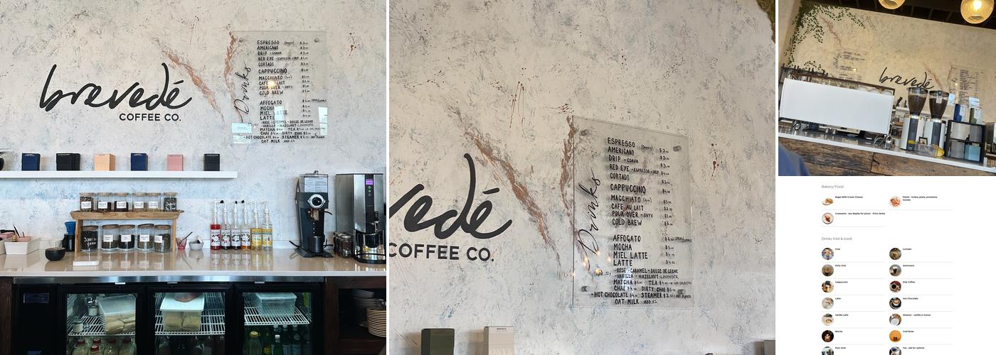Brevede Coffee Distillery District Menu