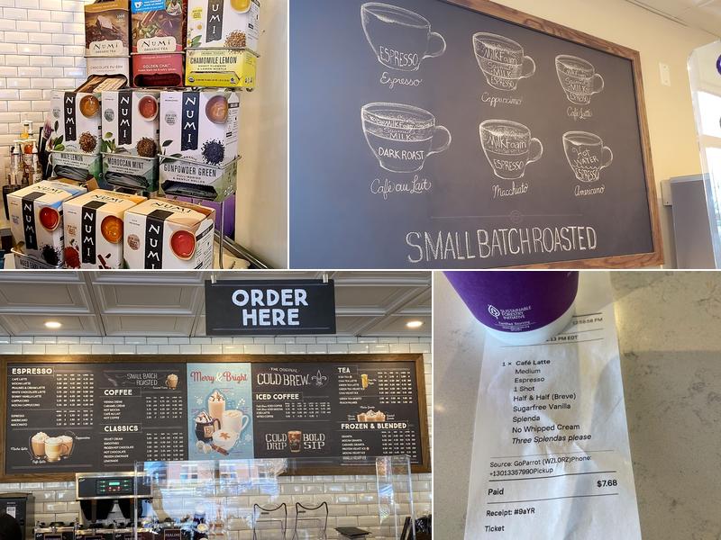 PJ's Coffee Menu