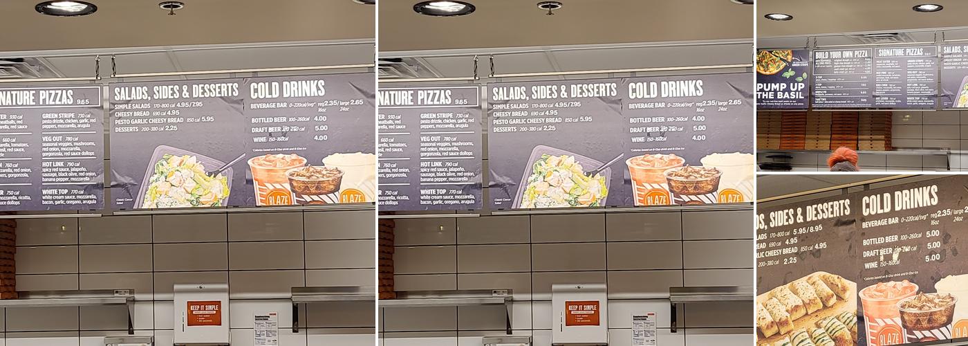 Blaze Pizza Menu