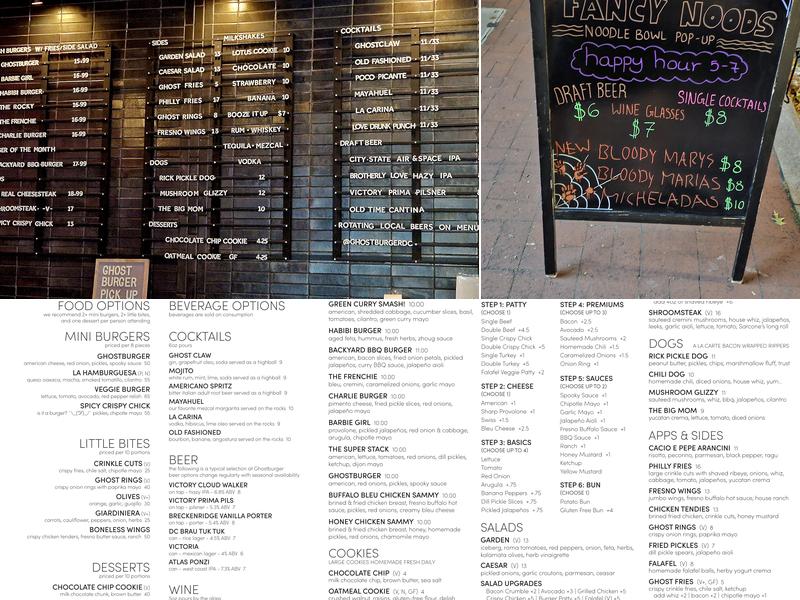 Ghostburger Menu