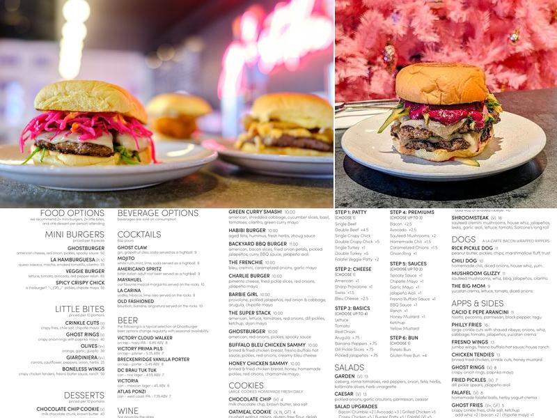 Ghostburger Menu