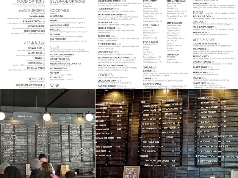 Ghostburger Menu