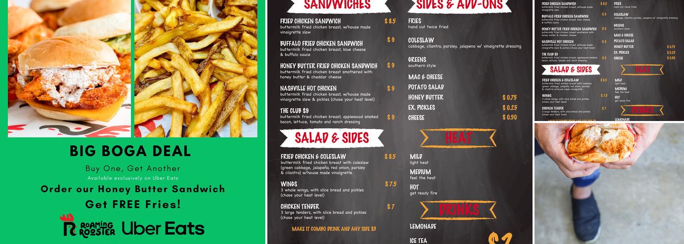 Roaming Rooster Menu