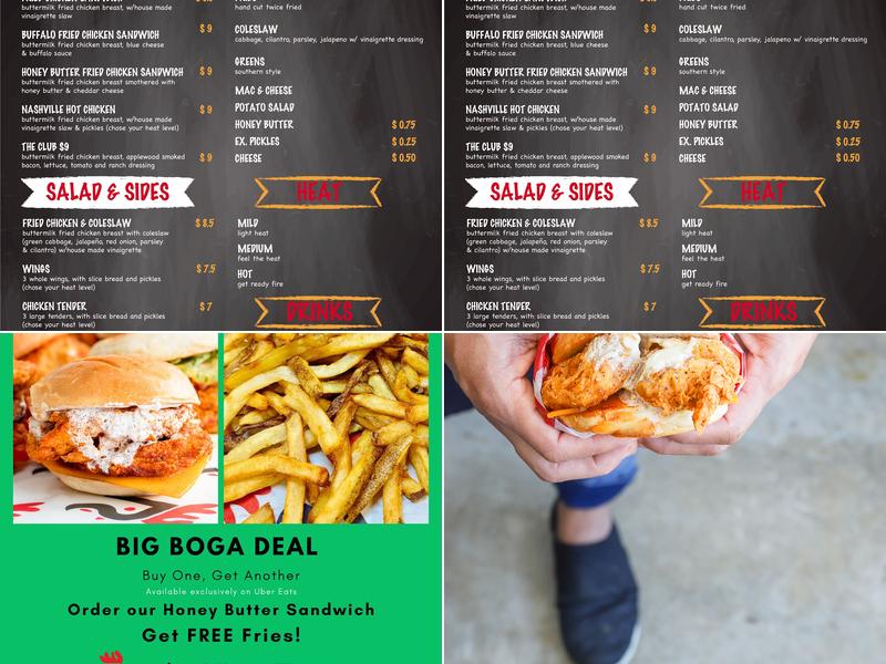 Roaming Rooster Menu