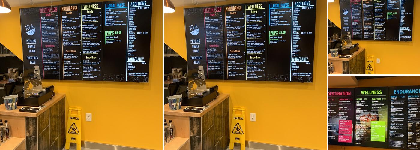 Rush Bowls Menu