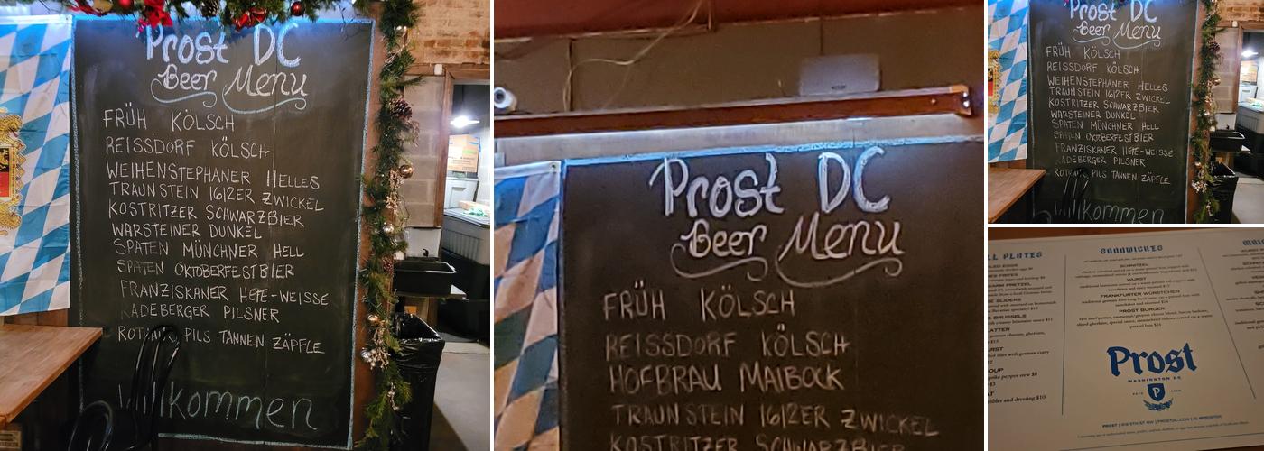 Prost DC Menu