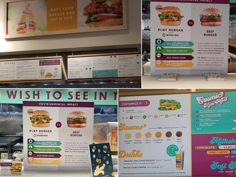 PLNT Burger Menu