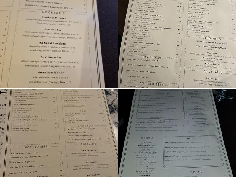 Olin Bar & Kitchen Menu