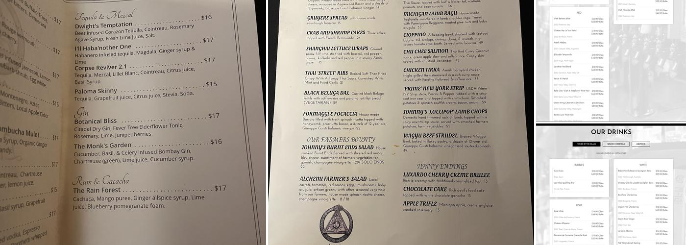 Alchemi Menu