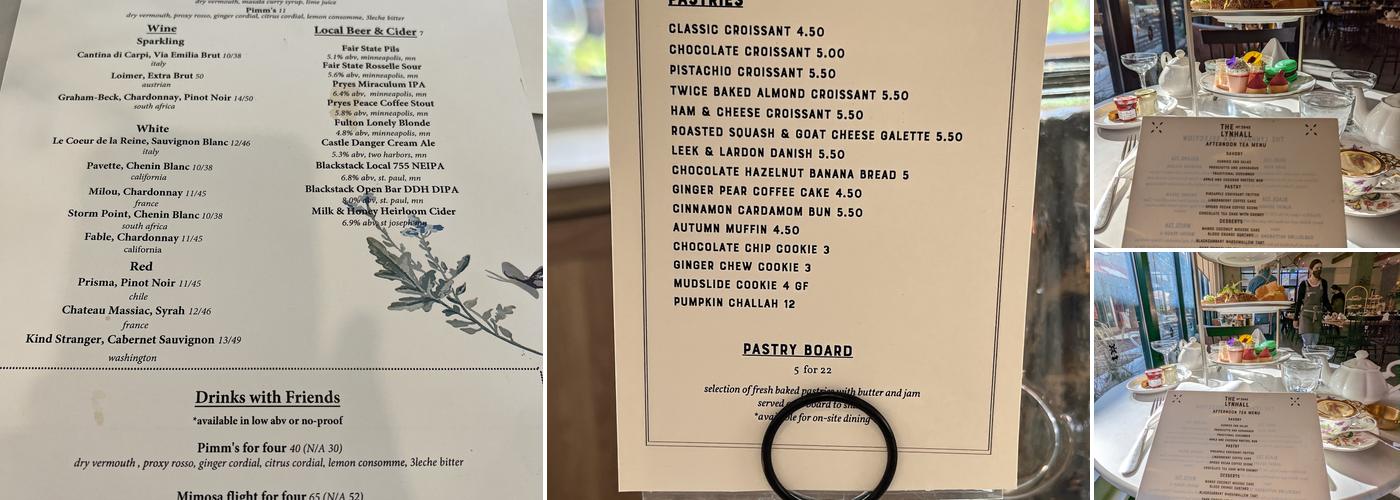 The Lynhall No. 3945 Edina Menu