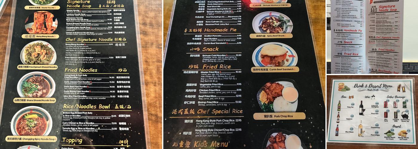 Master noodle (Edina) Menu