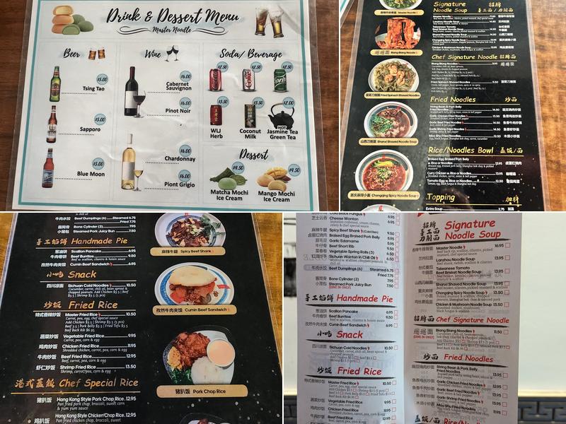 Master noodle (Edina) Menu