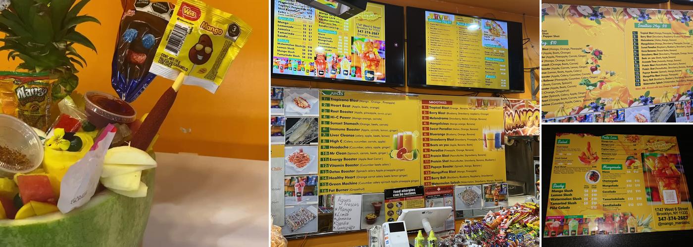 Mango Mania Menu
