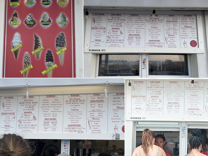 Marvel Frozen Dairy Menu