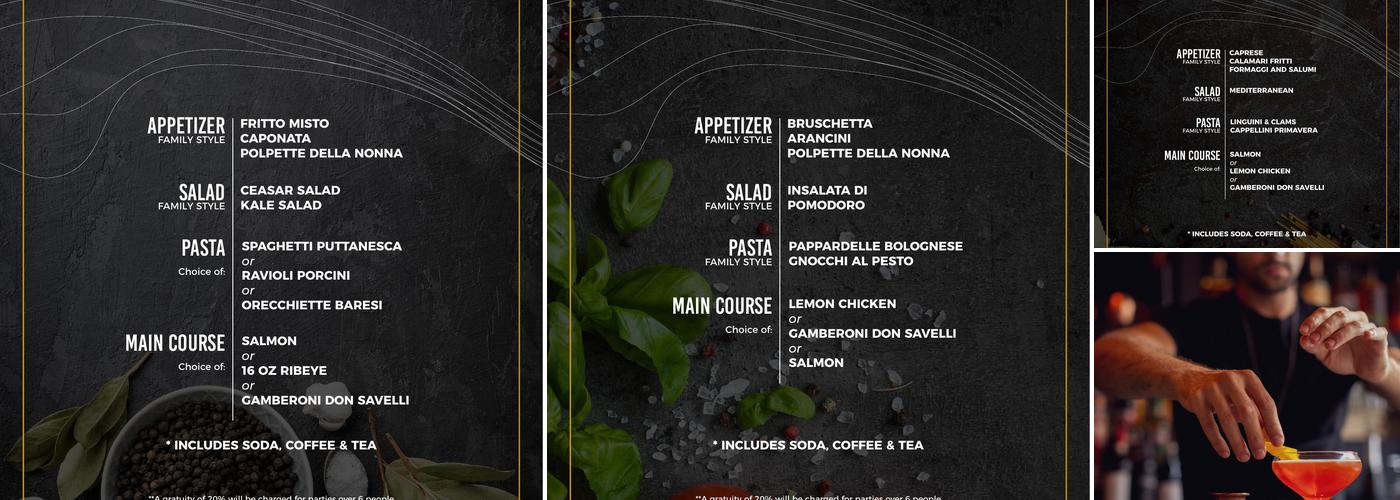 Savelli Menu