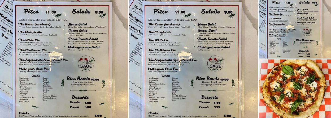 Sage Eats Menu