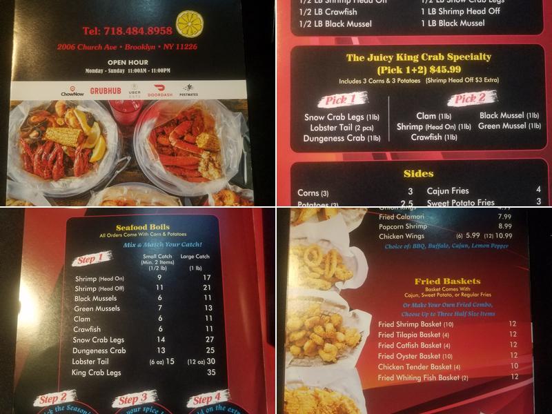 Juicy King Crab Express Restaurant Menu