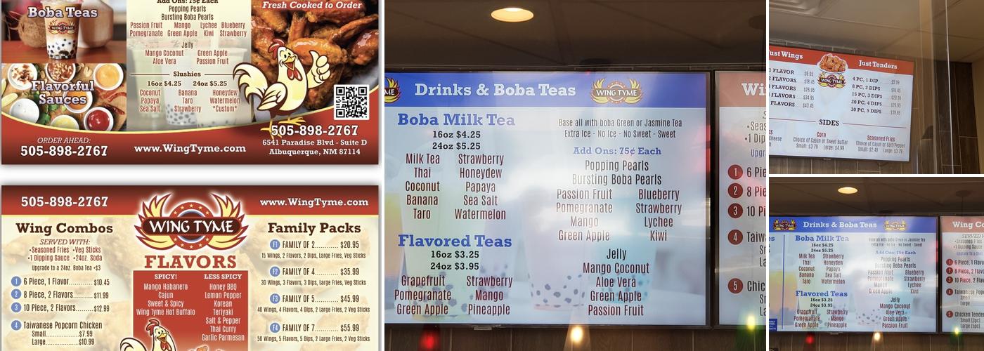 Wing Tyme Menu