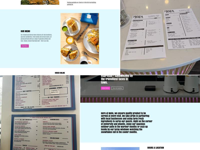 Melo Coffee & Kitchen Menu