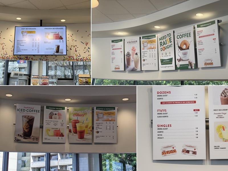 Krispy Kreme Doughnuts Menu