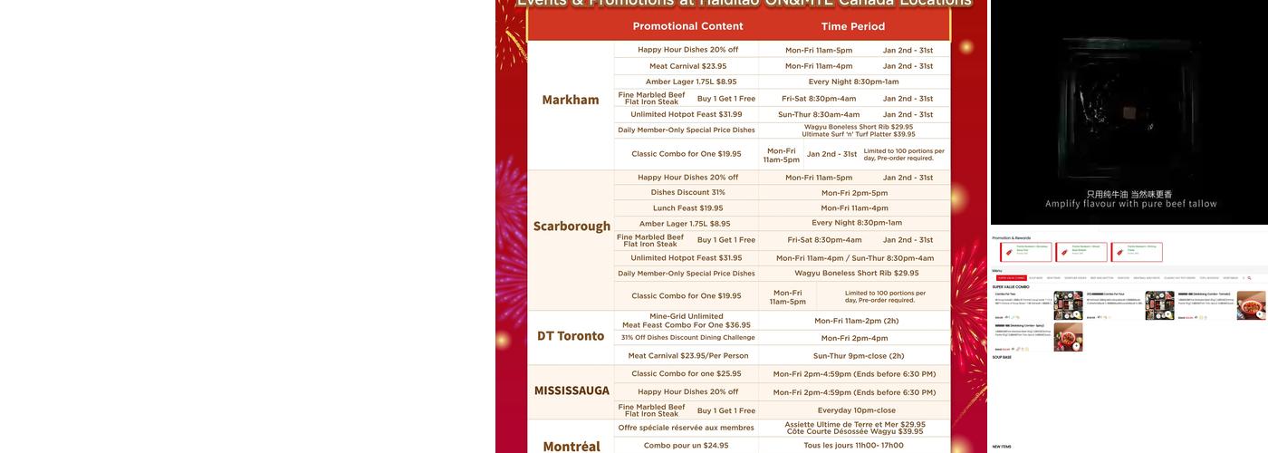 Haidilao Hot Pot Markham Menu