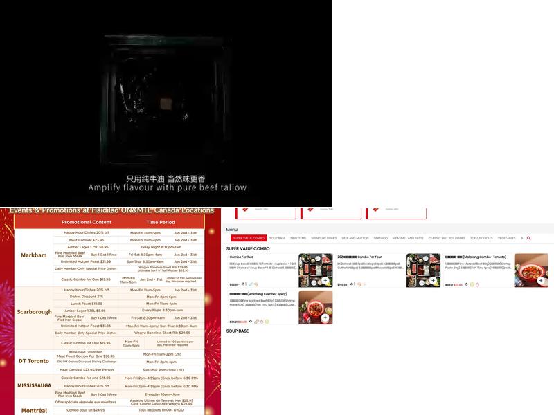 Haidilao Hot Pot Markham Menu