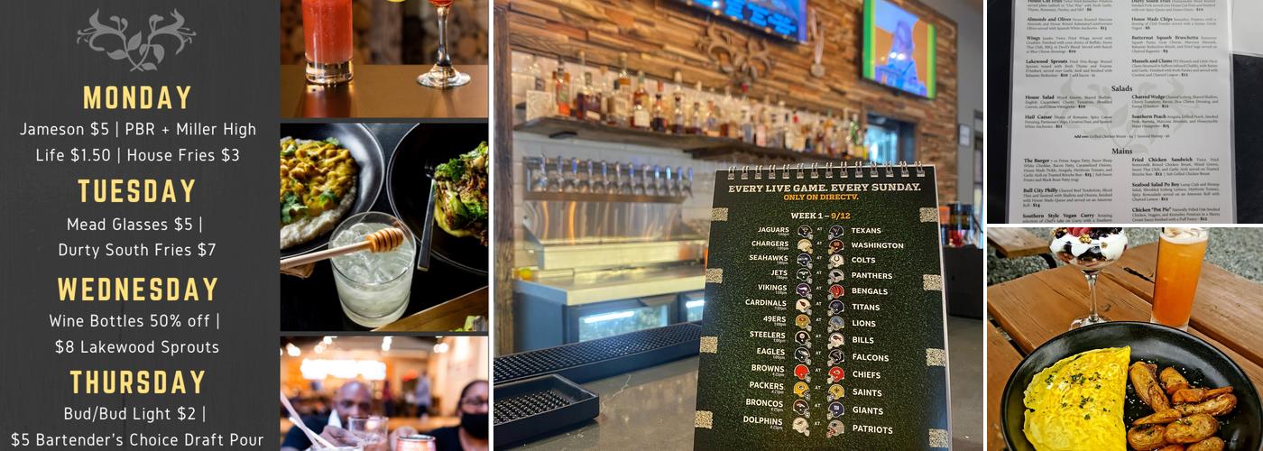 The Honeysuckle at Lakewood Menu