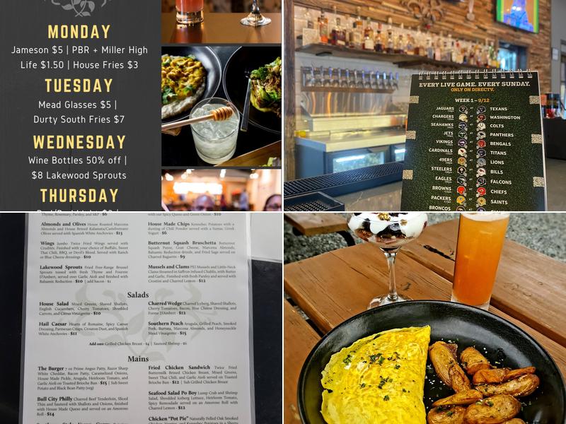 The Honeysuckle at Lakewood Menu