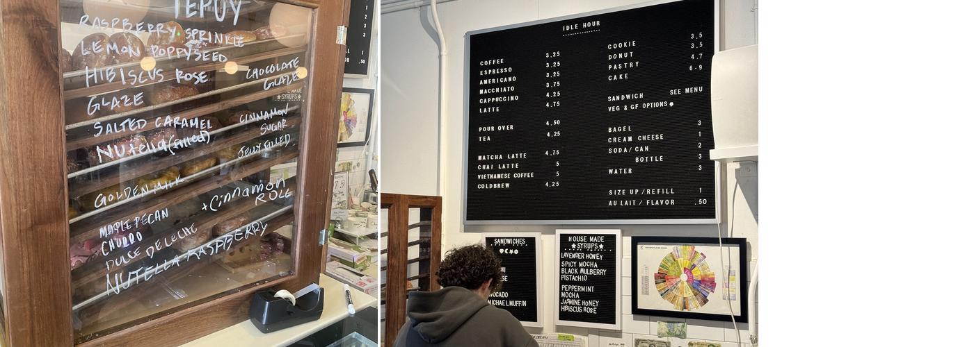 Idle Hour Coffee Roasters Menu