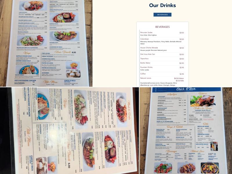 Chick-O-Rico Menu