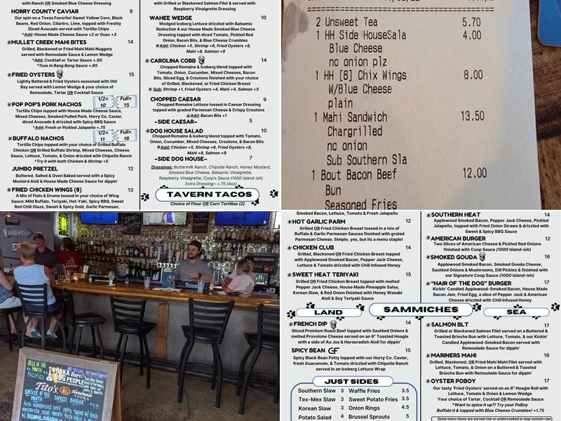 Cooper's Tavern Menu