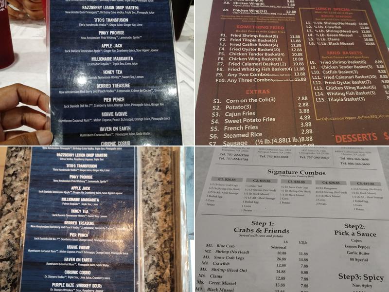Pier 88 Menu